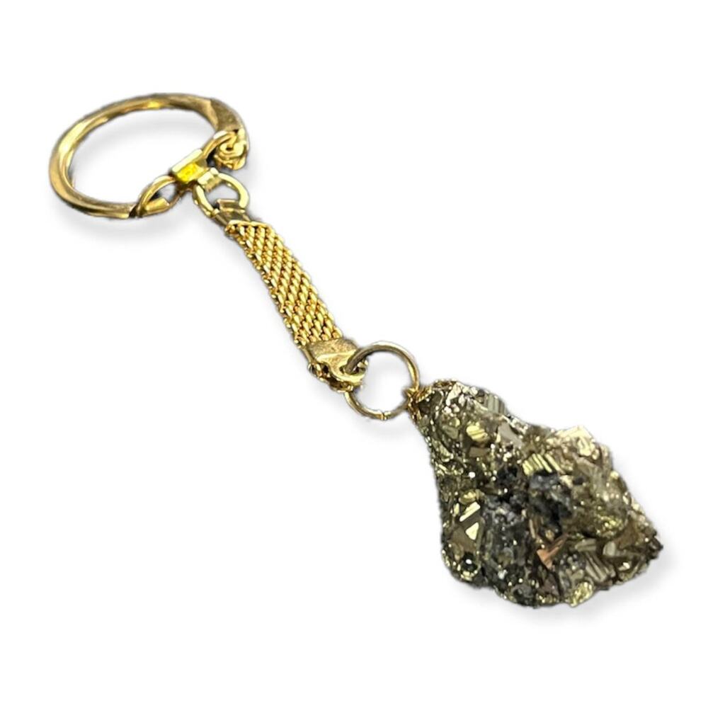 Fools Gold Keychain Key Chain Fob Gold-tone